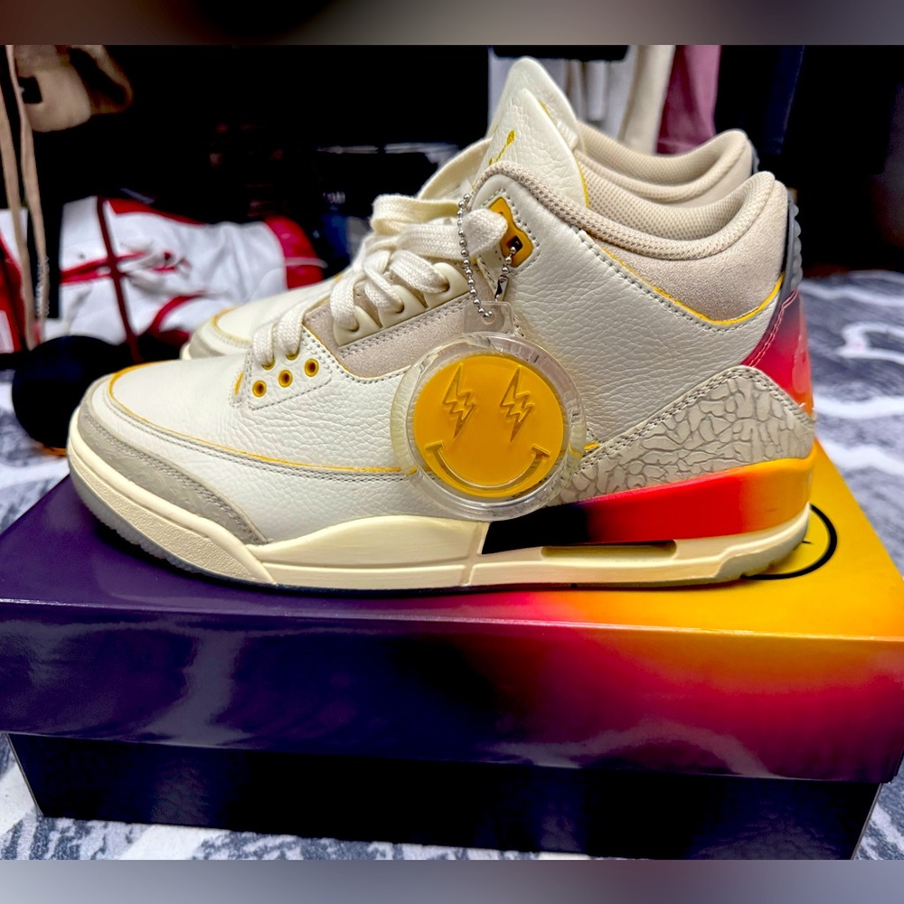 J Belvin X Jordan retro 3 Medellin sunset